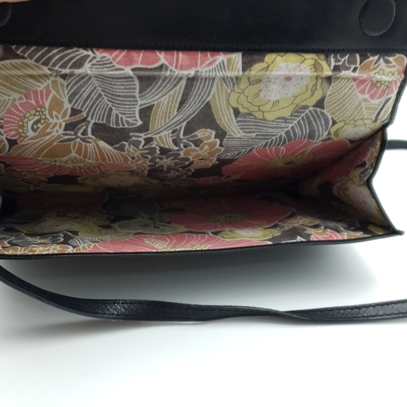 Vintage Wilson Accessories Australia Black Leather Mulit Compartment Crossbody - Picture 7 of 16